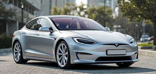 White luxury sports coupe photographed head-on